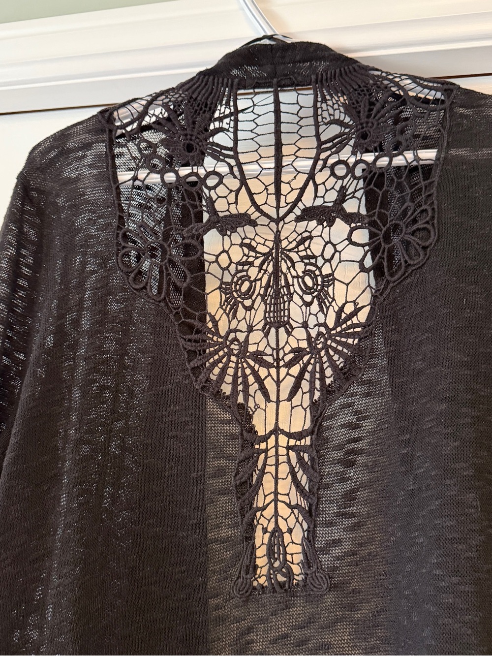 Ricki's Black Lace Open Weave Cardigan - Picture 5 of 6